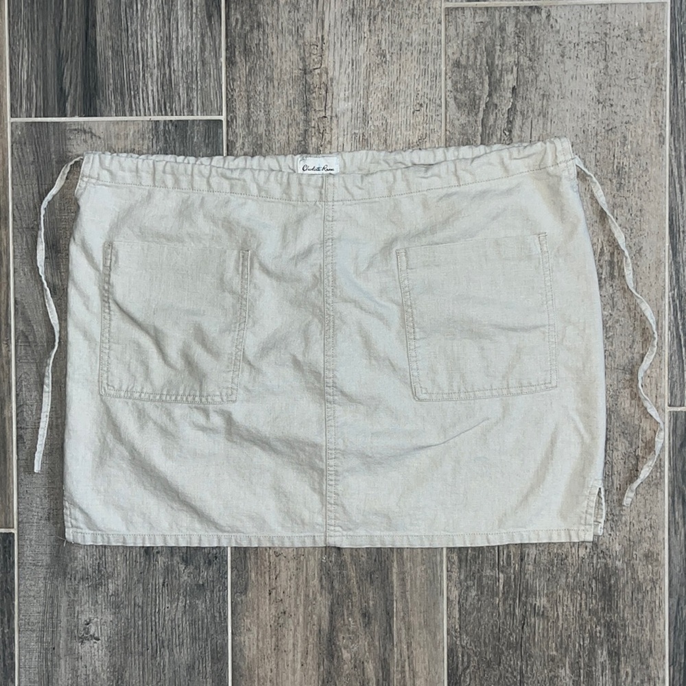 Charolette Russe Y2K Linen Blend Mini Skirt